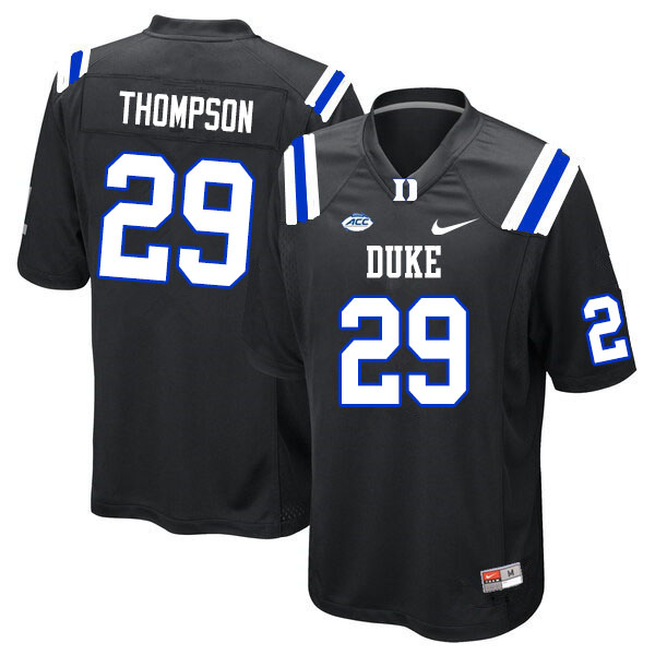 Men #29 Nate Thompson Duke Blue Devils College Football Jerseys Sale-Black - Click Image to Close
